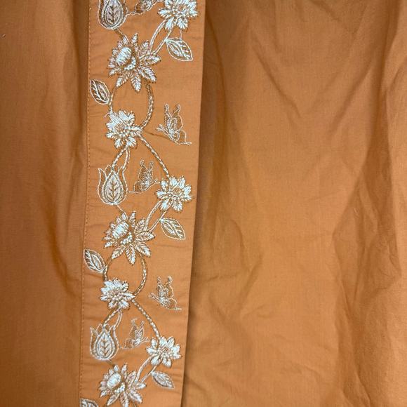 Ulla Johnson Scarlette Tunic Orange Embroidered Size 2 - Picture 5 of 9